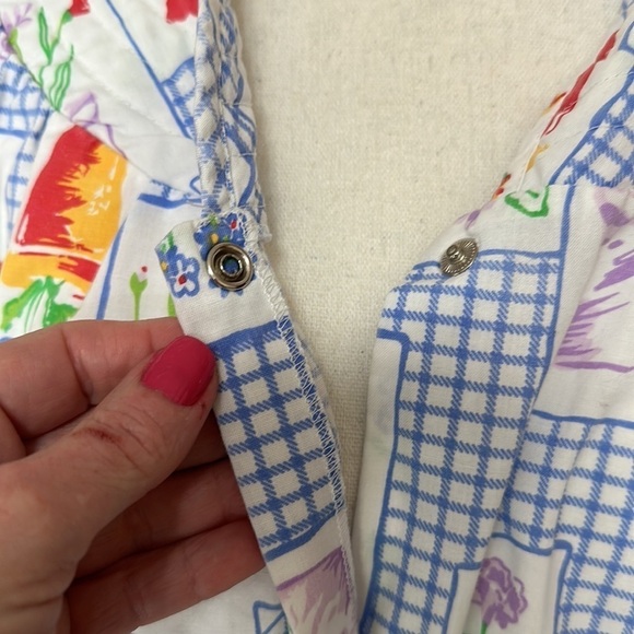 Classic Elements Snap Shortsleeved Long Line Cotton/Polyester Lightweight Robe M - Picture 6 of 8